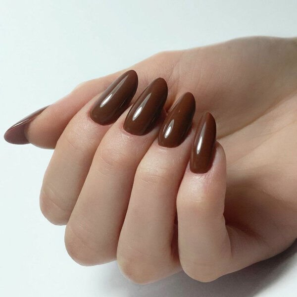 elegant chocolate manicure